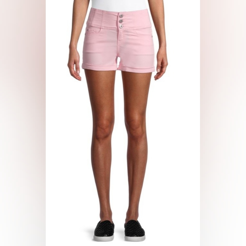 No Boundaries Juniors' Women's Corset Shorts; 11; Pink
